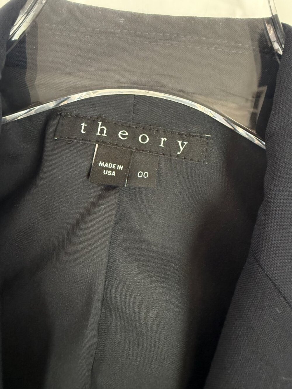 Theory Gabe B2 Urban Blazer Jacket Wool Blend One Button Black Size 00 EUC - Picture 7 of 14